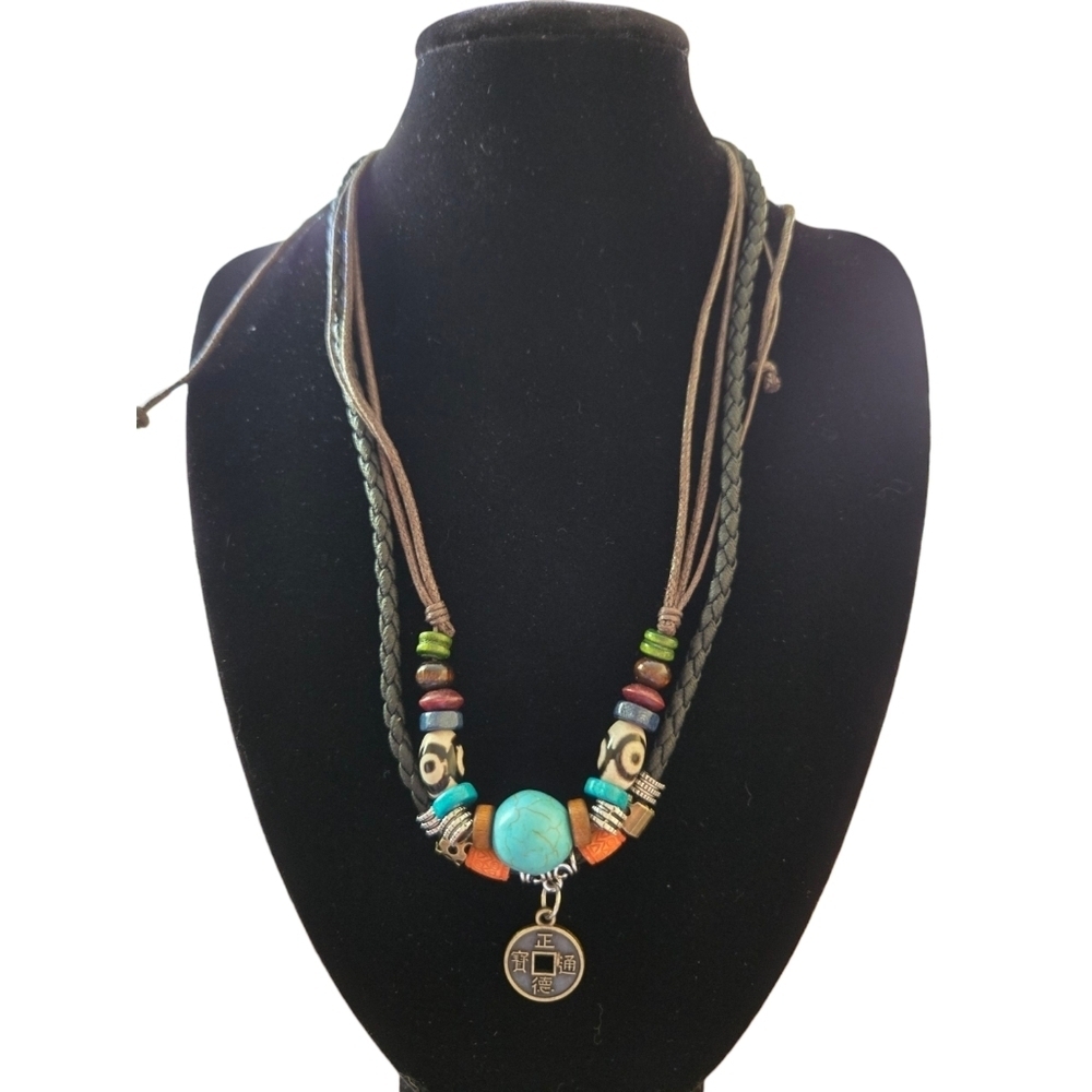Bohemian Beaded Necklace NWT